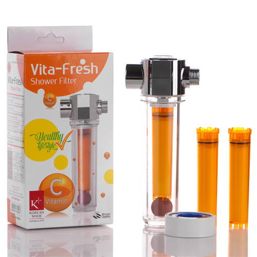 VitaFresh Classic Shower Filter Chrome + 2 Extra Refills