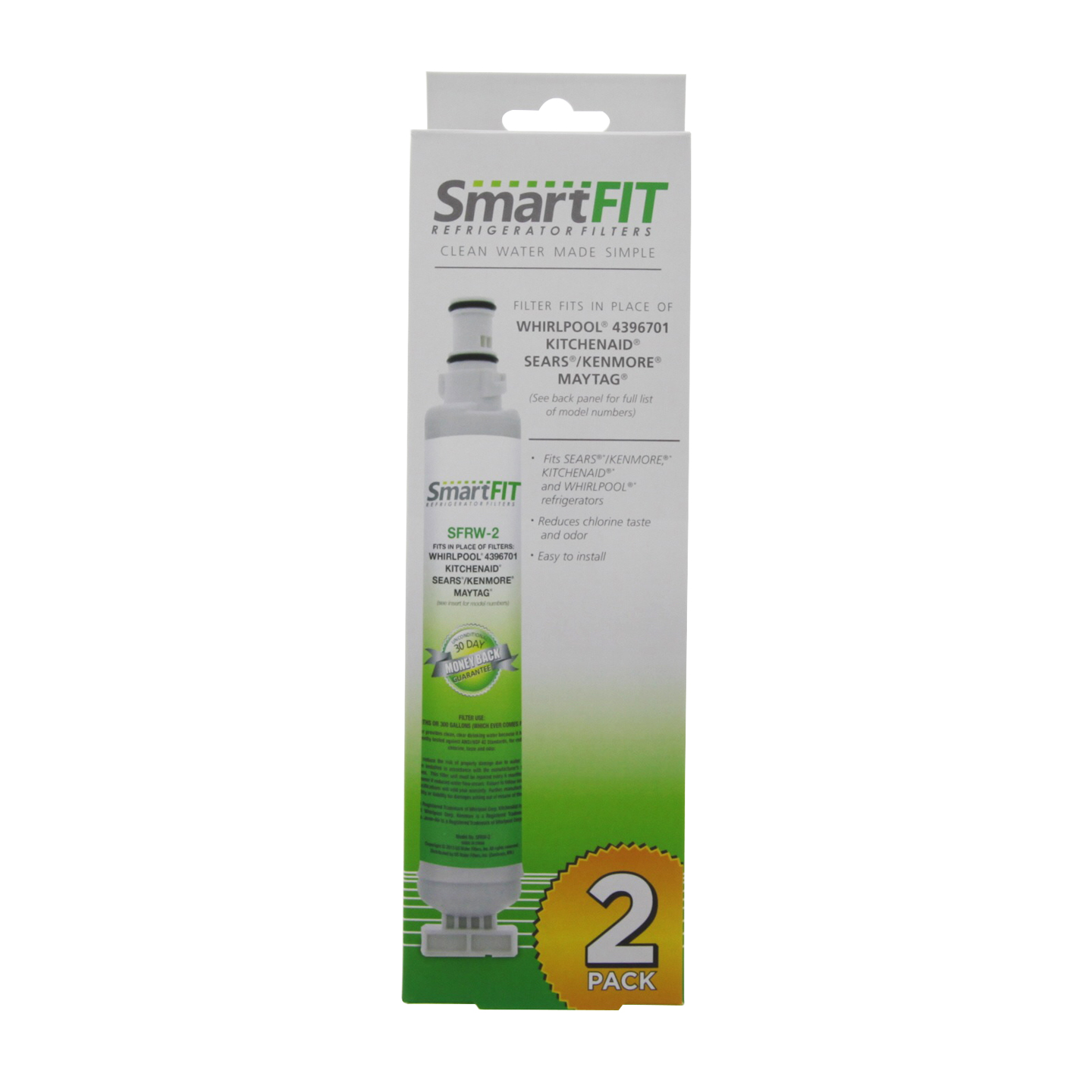 SmartFit 2-Pack: SFRW-2 Replaces Whirlpool 4396701